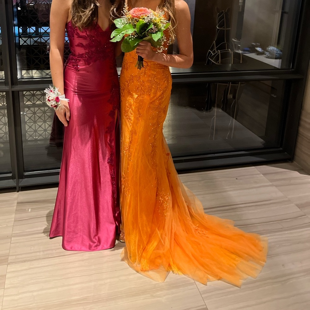 Orange Prom Dress - Picture 3 of 8